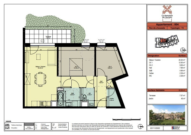 vente appartement TEMPLEUVE EN PEVELE