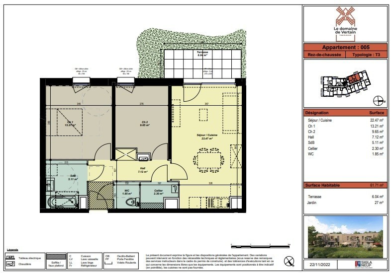 vente appartement TEMPLEUVE EN PEVELE