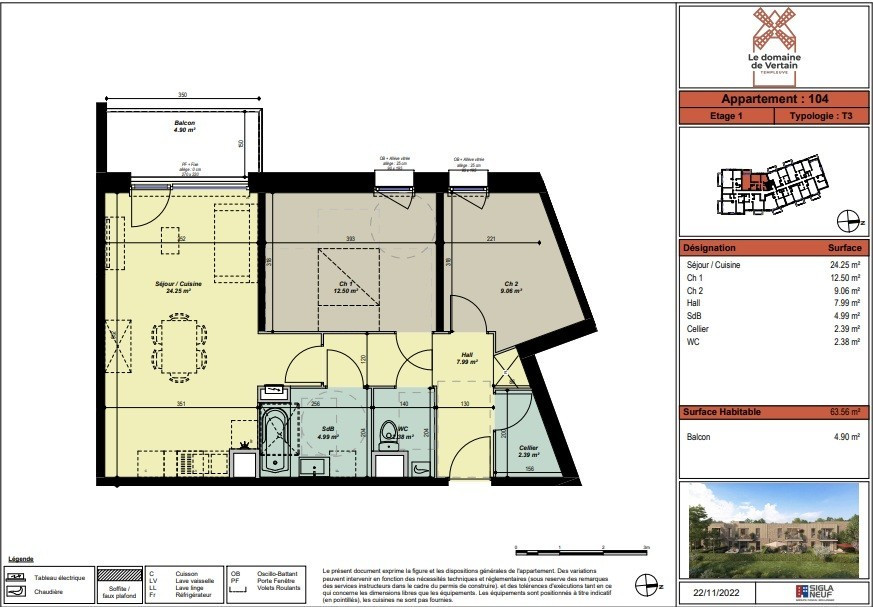vente appartement TEMPLEUVE EN PEVELE
